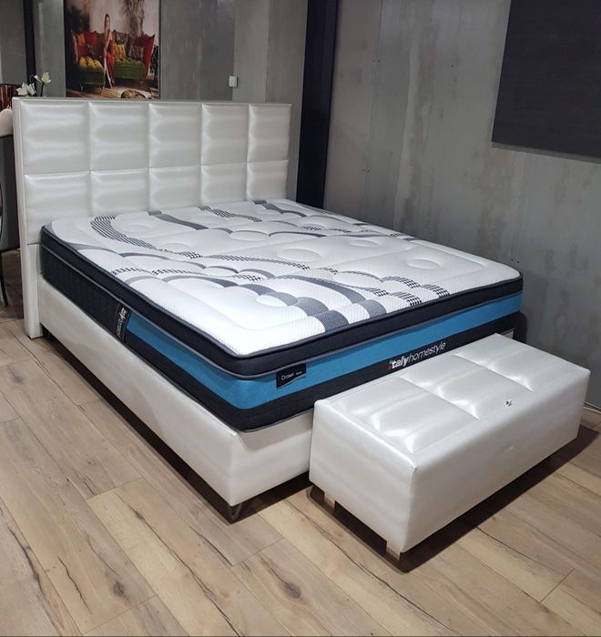 Manželská posteľ LUX10 WHITE